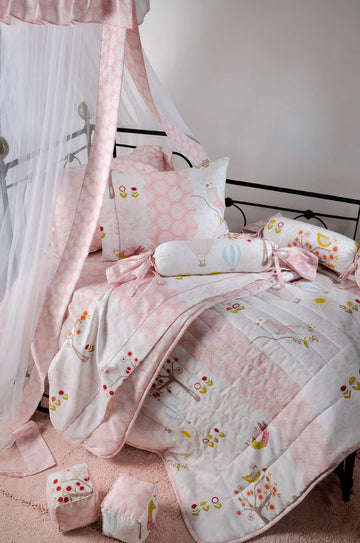 BIRDS ROSE DES.120 Set Çarçafi për Bebe