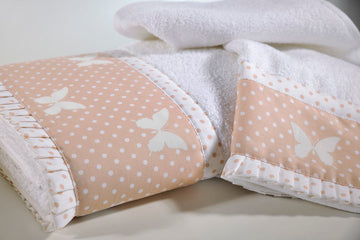 BUTTERFLY DOTS SAUMON DES.685 Set me 2 Peshqir