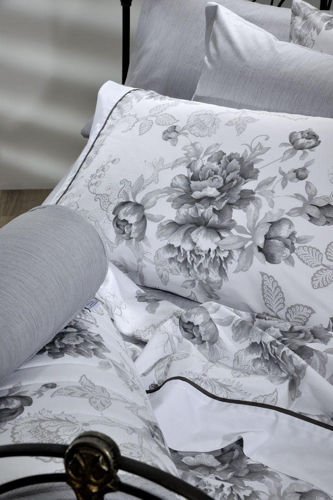 FLOWERS GREY P.187 Kuvertë Dopio