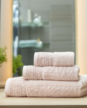 Set Peshqiri me Dantellë ngjyrë pana