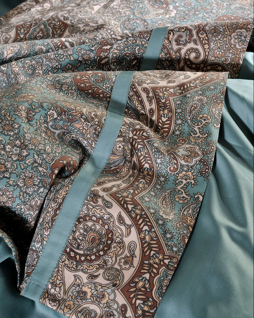 Set Çarçafi Dopio Bombay me motive ornamentale elegante
