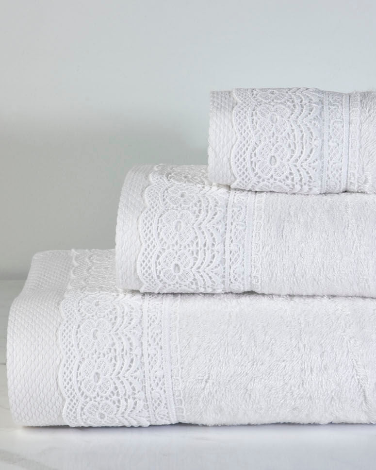 Set Peshqiri me Dantellë ngjyrë e bardhë