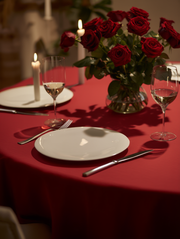 Mbulesë Tavoline e Kuqe Festive