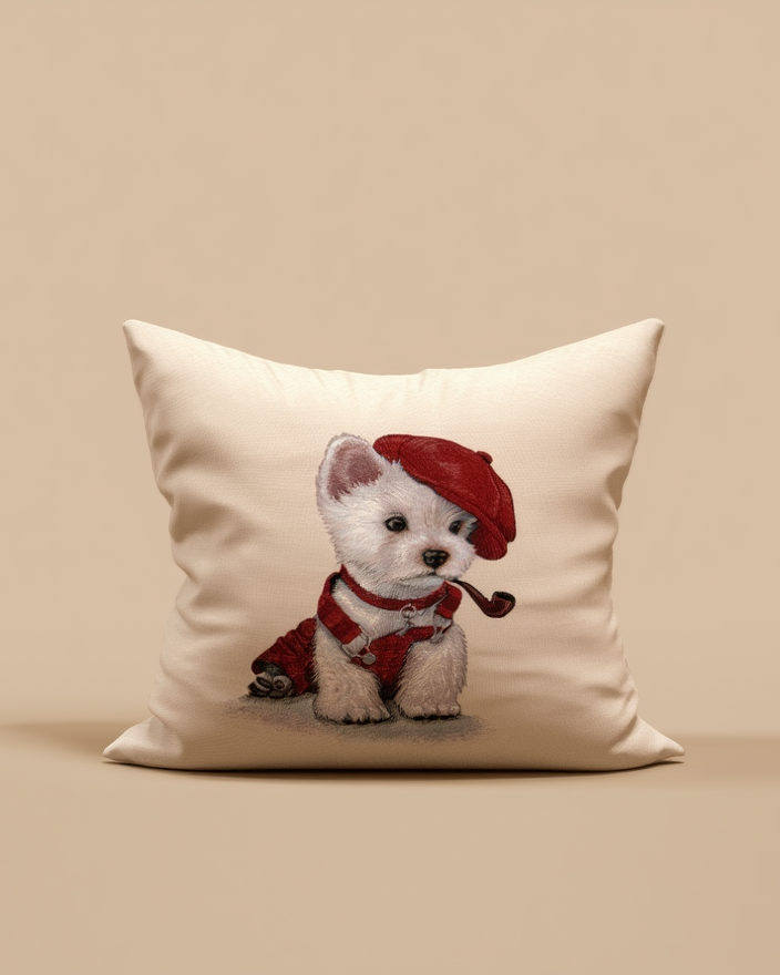 Këllëf Jastëku Dekorativ me Dizajn Qeni