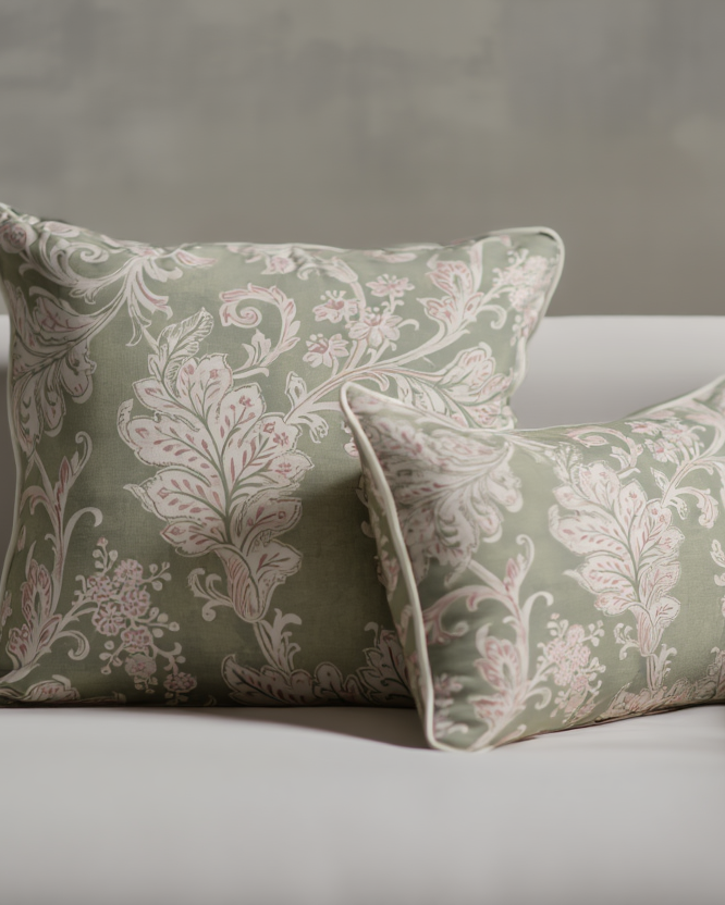 Jastëk Dekorativ me Lule me kordon pana