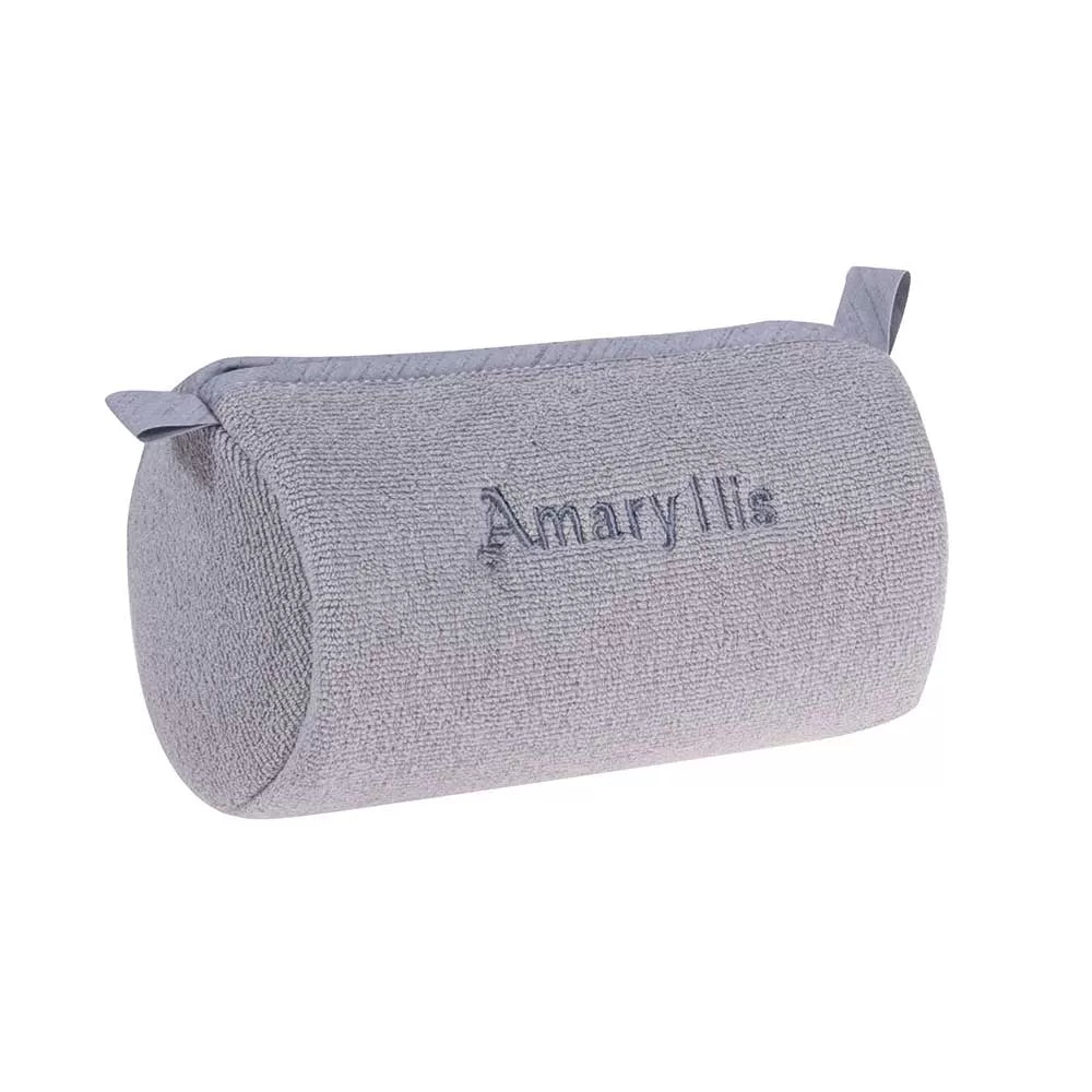 Çantë tualeti në formë kuti, prej peshqiri, ngjyrë gri