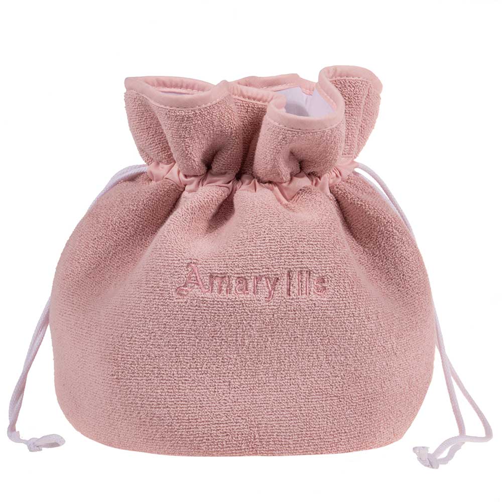 Çantë e madhe lloj “pouch” prej materiali peshqiri, në ngjyrë rozë