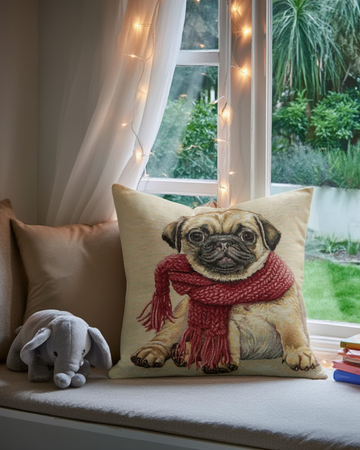 Këllëf Jastëku Dekorativ me Dizajn Qeni