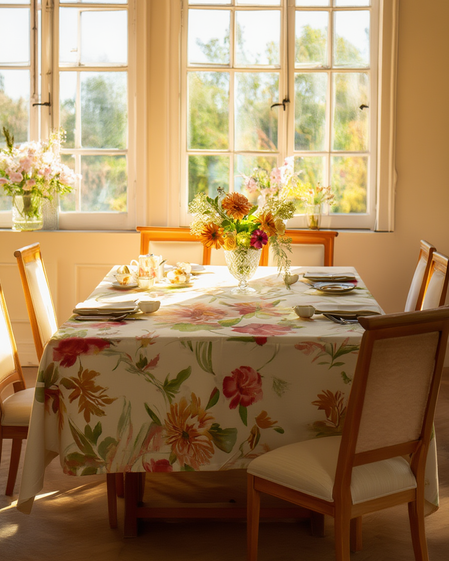 Mbulesë Tavoline me Motive Lulesh