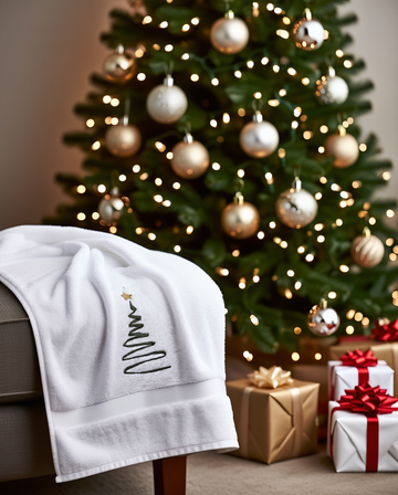 Peshqirë Krishtlindjeje pambuk me qendisje