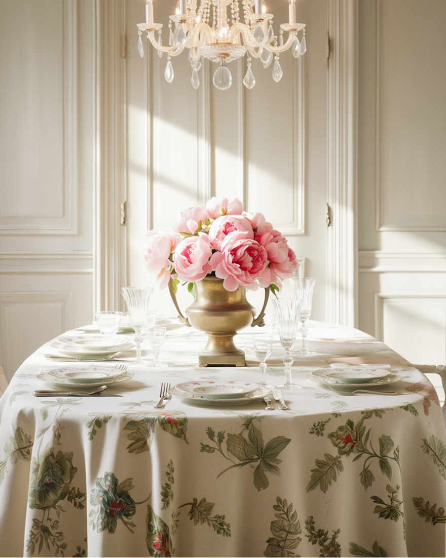 Mbulesë Tavoline Florale Blu