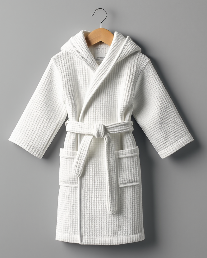 Robdishan për fëmijë pambuku me endje waffle