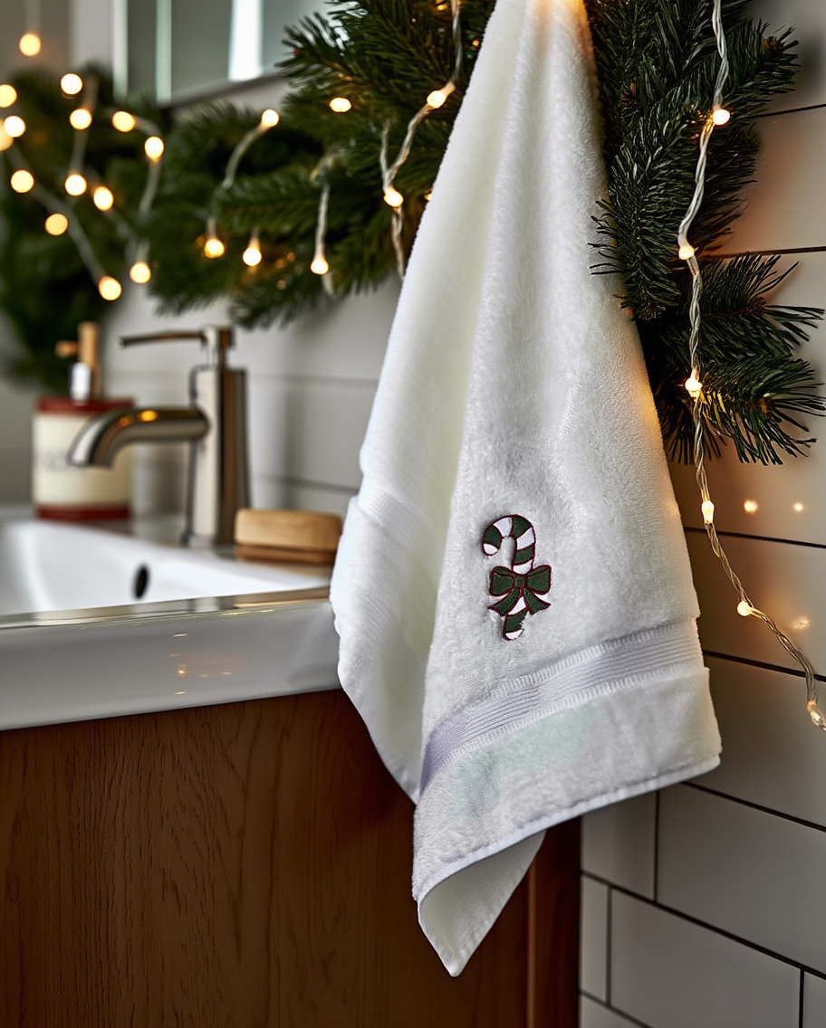 Peshqirë Krishtlindjeje pambuk me qendisje