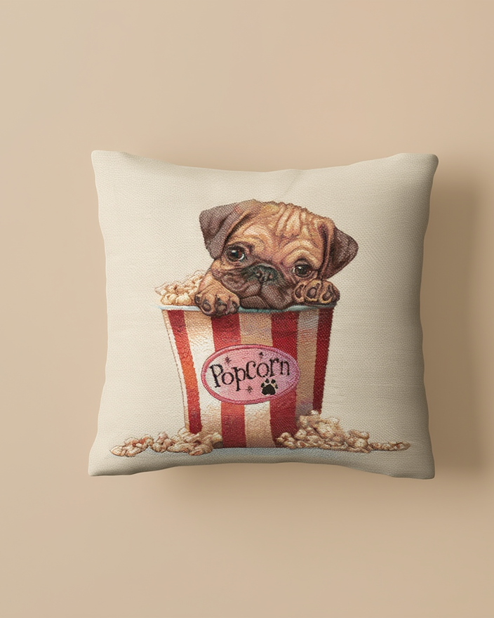 Këllëf Jastëku Dekorativ me Dizajn Qeni