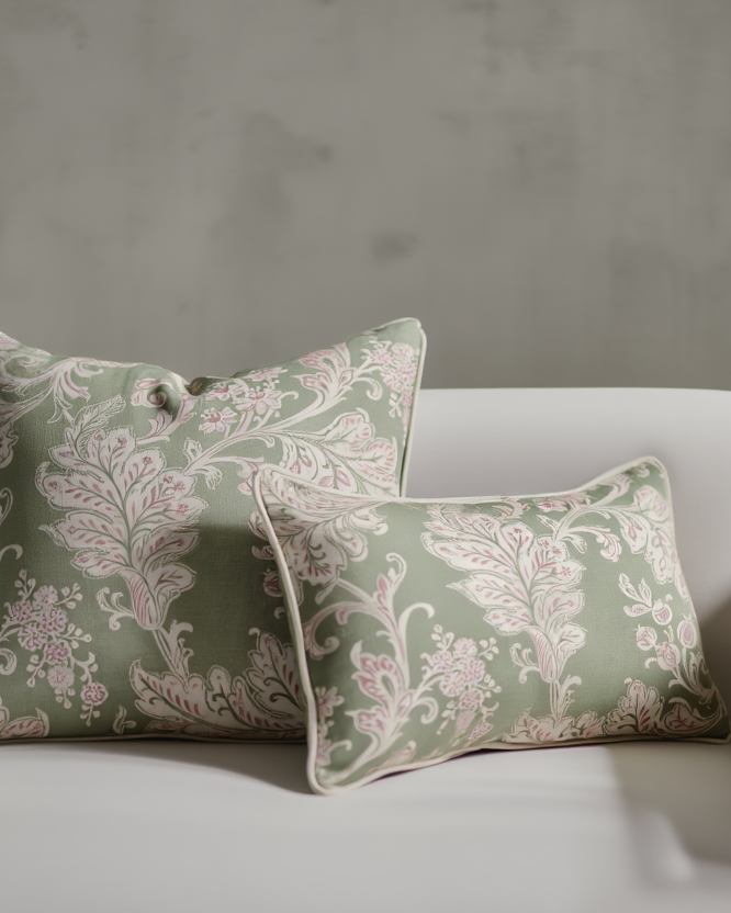 Jastëk Dekorativ me Lule me kordon pana