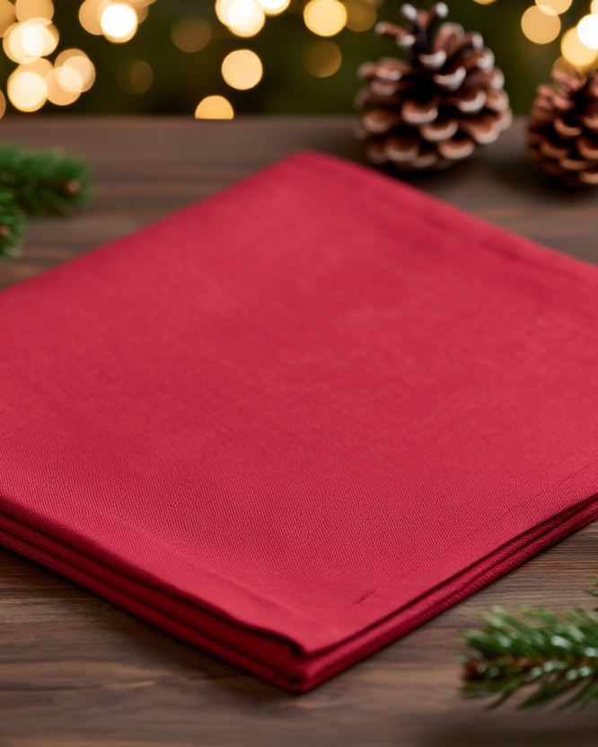 Mbulesë Tavoline Krishtlindjeje ngjyrë e kuqe