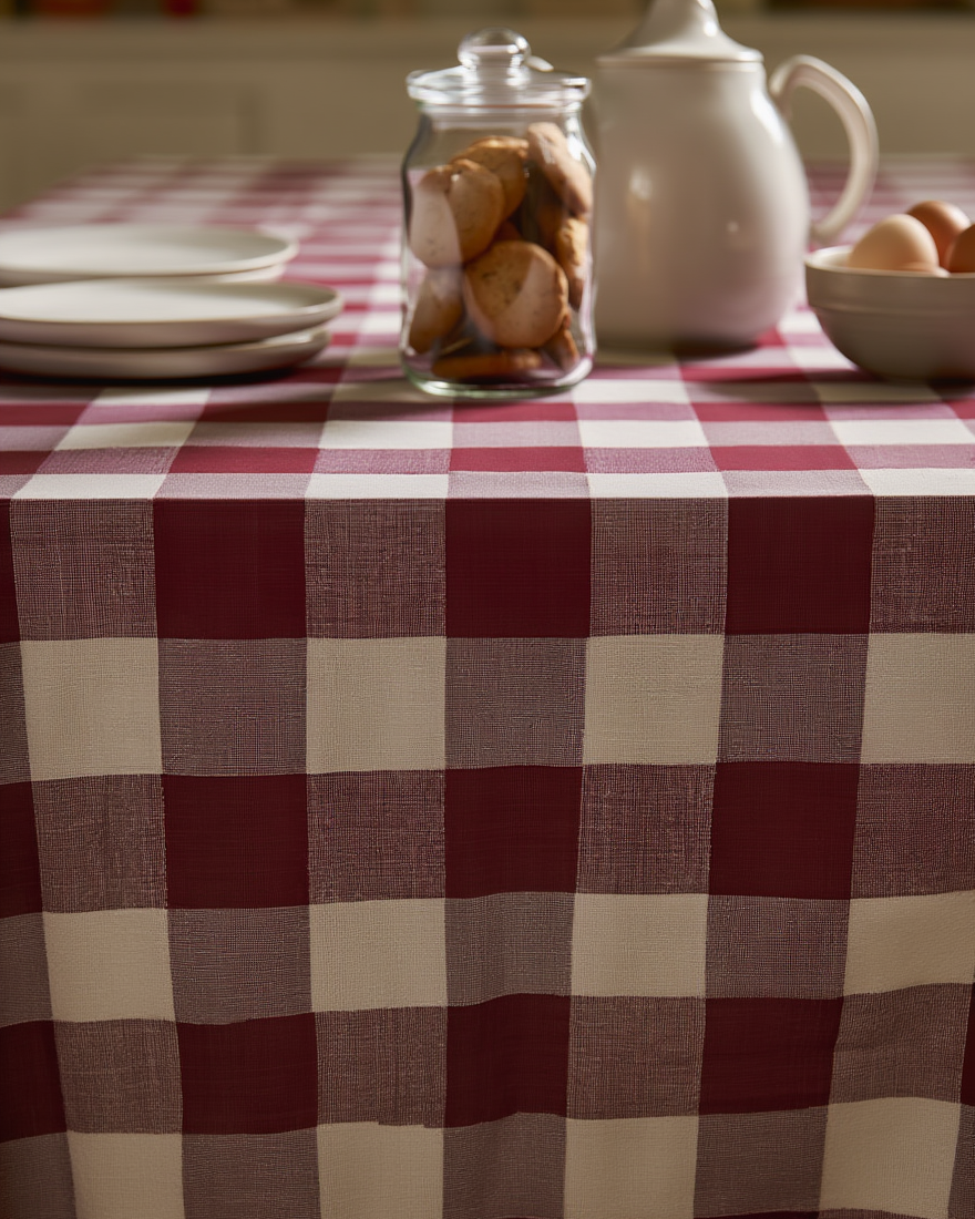 Mbulesë Tavoline me Kuadrate Klasike