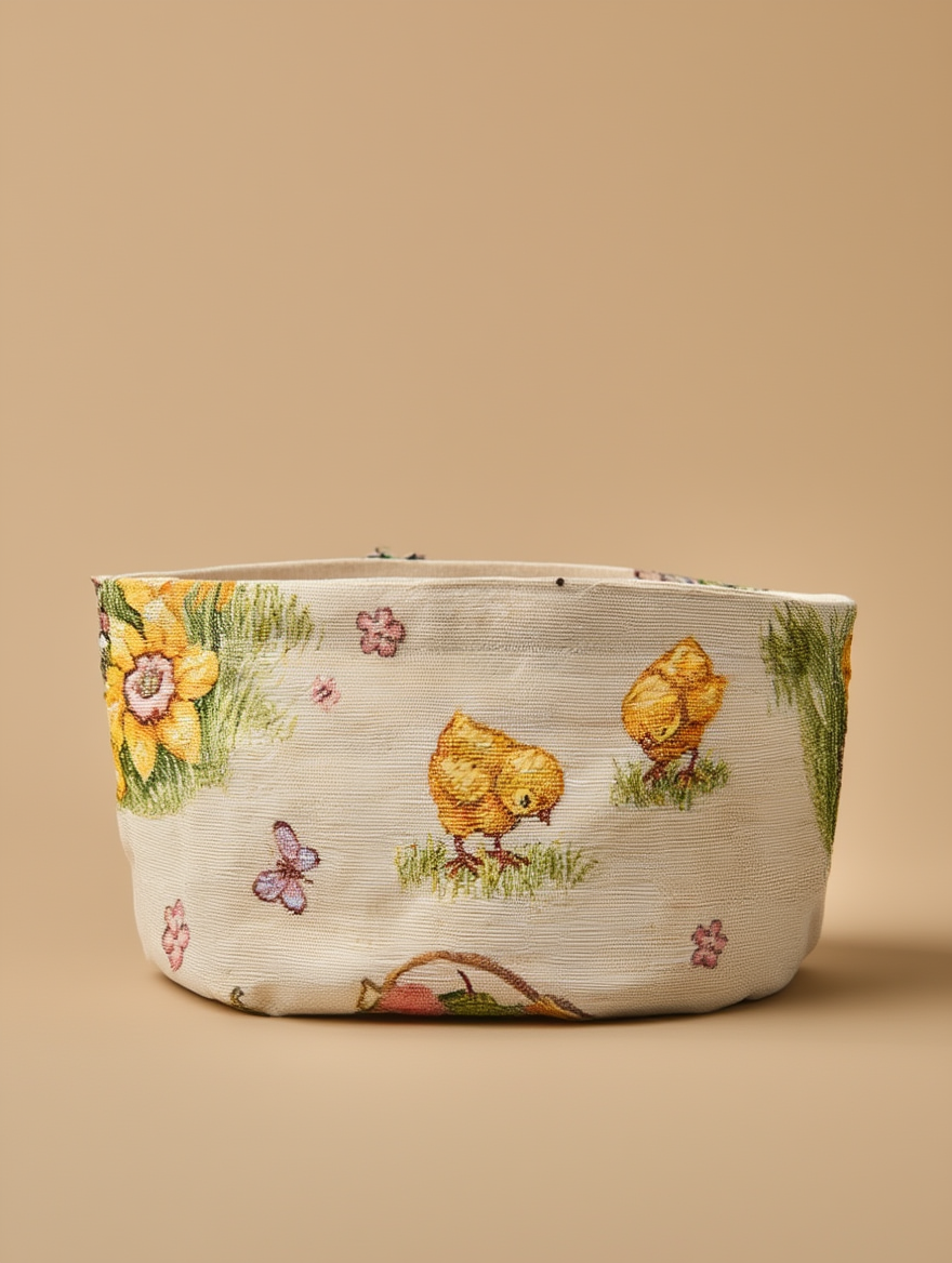 Shportë Tekstili për Bukë me Motive Pashke