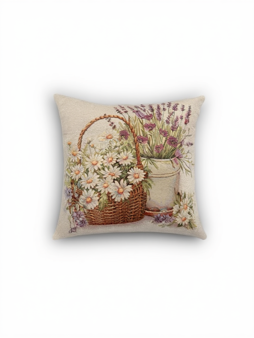 Këllëf jastëku dekorativ me Motive Lulesh