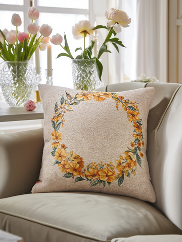 Këllëf jastëku dekorativ me Motive Lulesh