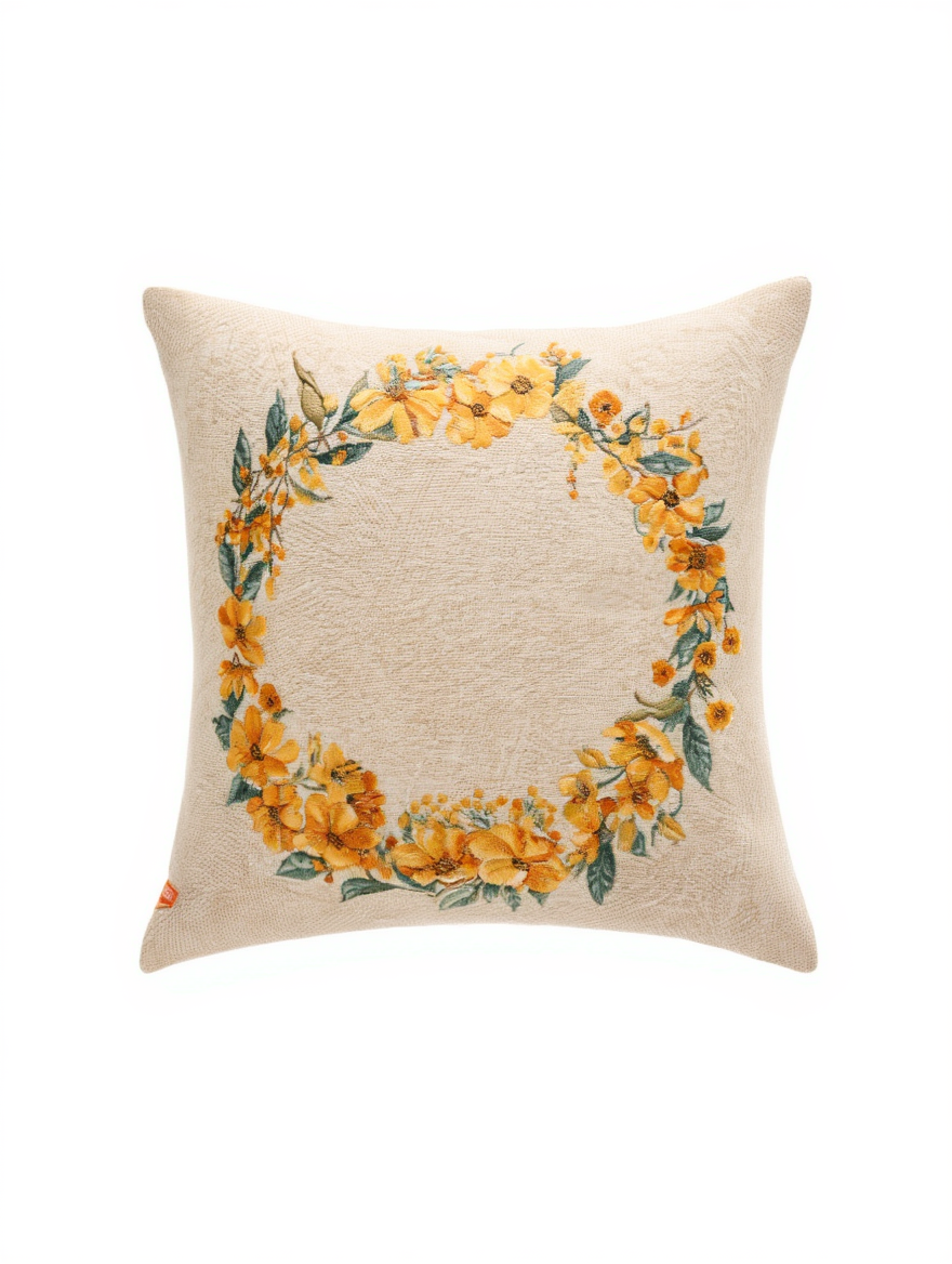 Këllëf jastëku dekorativ me Motive Lulesh