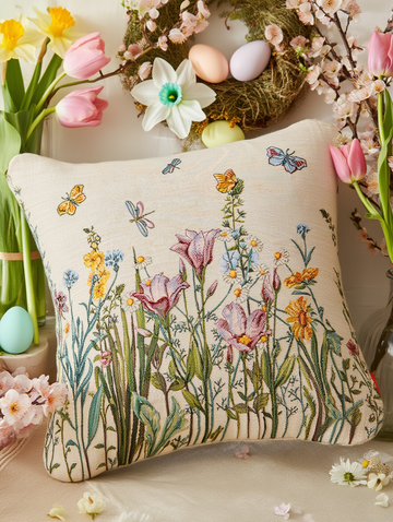 Këllëf jastëku dekorativ me Motive Lulesh