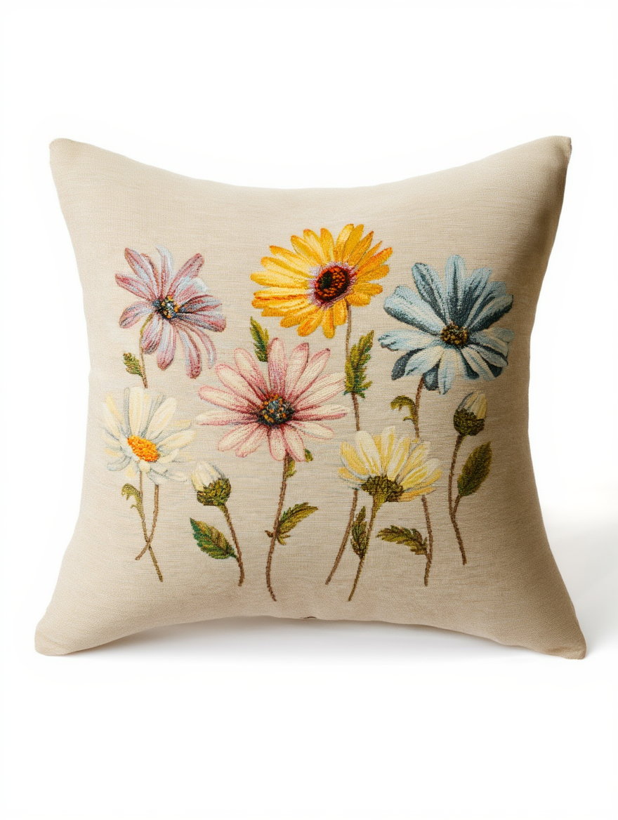 Këllëf jastëku dekorativ me Motive Lulesh