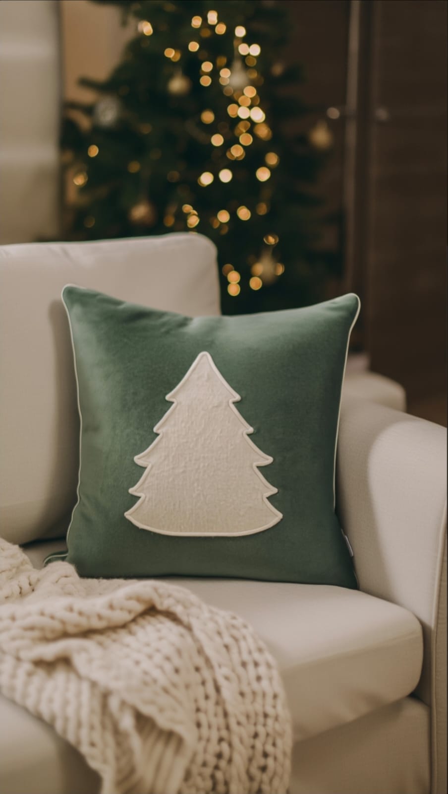 Jastëk dekorativ festiv me qëndisje dhe kordon