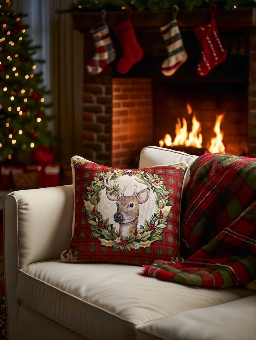 Këllëf jastëku dekorativ me kaproll pa mbushje