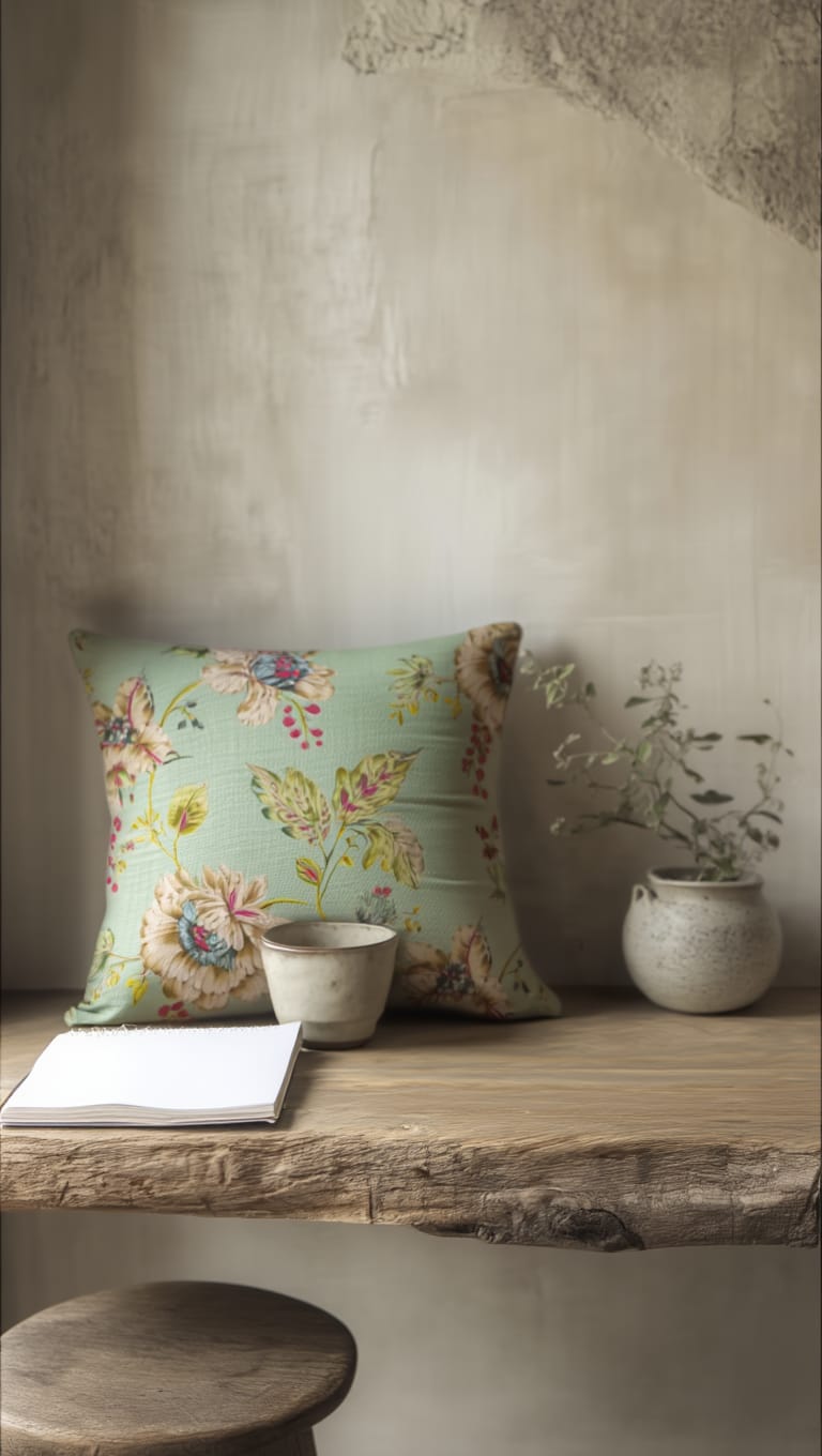 Jastëk Dekorativ me Lule