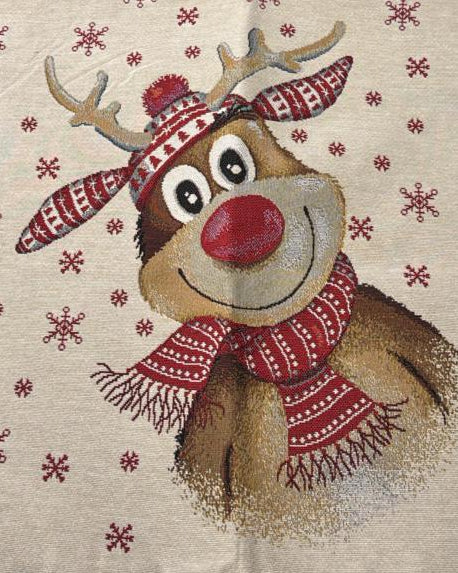 Këllëf jastëku dekorativ me Drer Krishtlindjesh