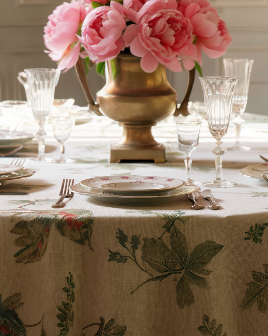 Mbulesë Tavoline Florale Blu