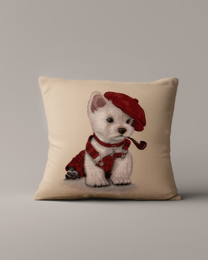 Këllëf Jastëku Dekorativ me Dizajn Qeni