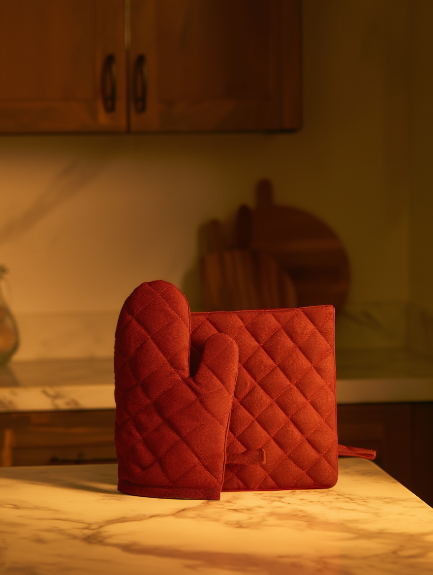 Set Dorashkë dhe Kapse për tenxhere “Classic Red”