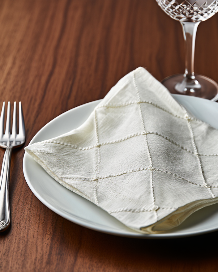 Pecetë Tavoline Lino me Qëndisje