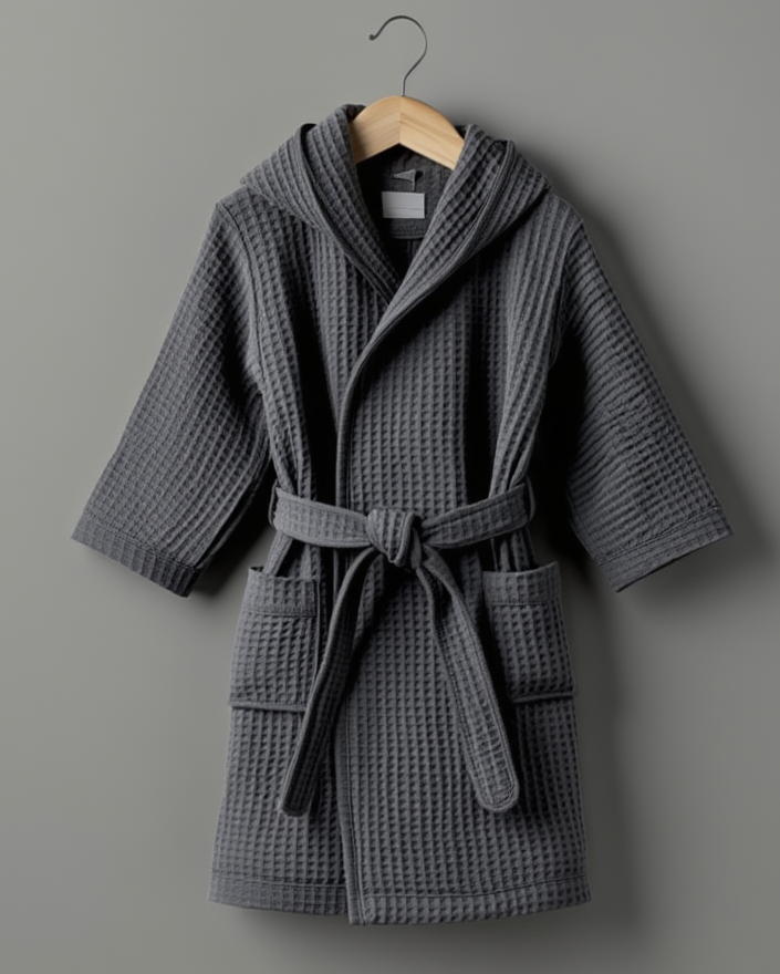 Robdishan për fëmijë pambuku me endje waffle