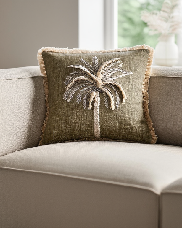 Jastëk Dekorativ Palmë bezhë e llojit Phoenix