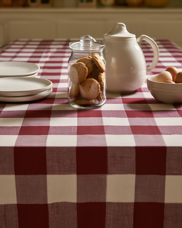 Mbulesë Tavoline me Kuadrate Klasike