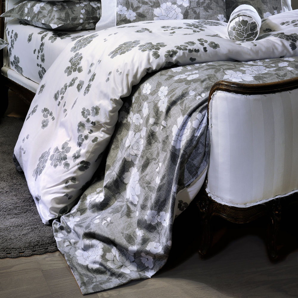 FLORAL BLACK S718 Set Çarçafi Zarf Dopio