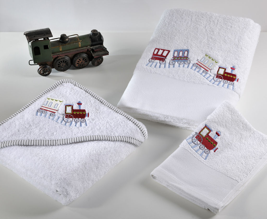 TRAINS GREY DES.118 Set me 2 Peshqir