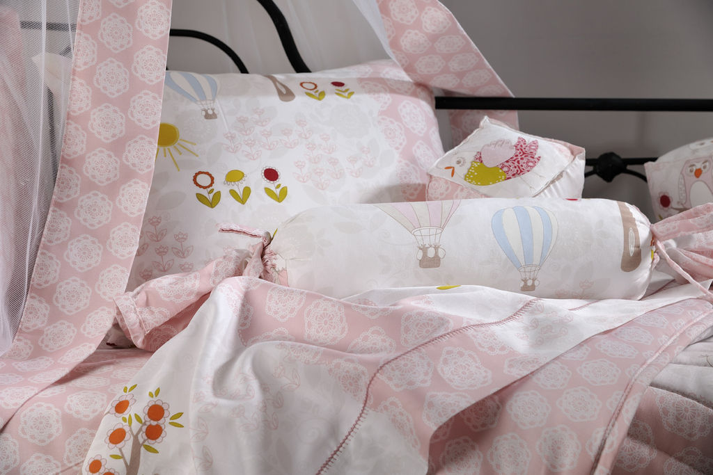 BIRDS ROSE DES.120 Set Çarçafi për Bebe