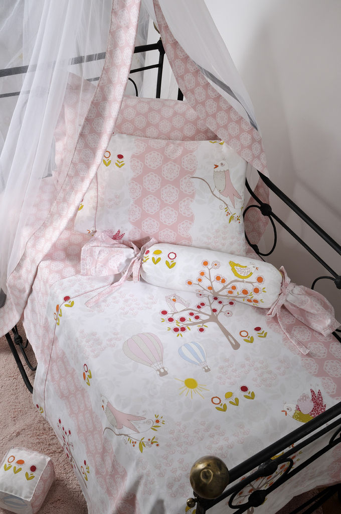 BIRDS ROSE DES.120 Set Çarçafi për Bebe