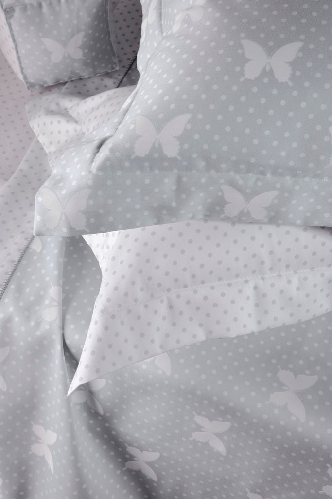 BUTTERFLY DOTS GREY DES.686 Set Çarçafi për Bebe
