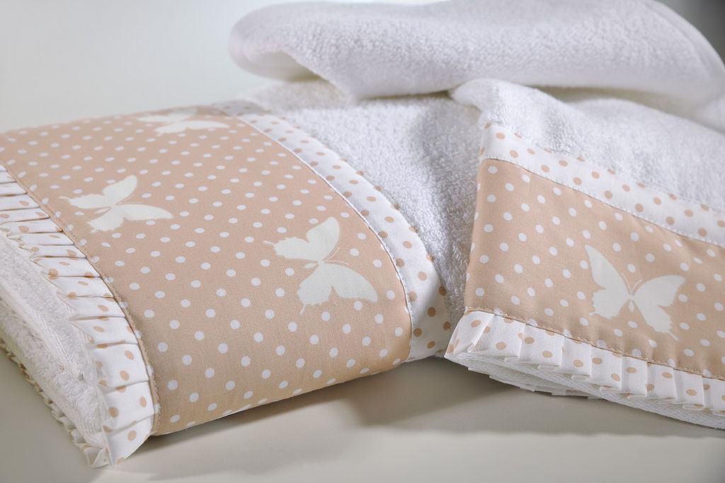 BUTTERFLY DOTS SAUMON DES.685 Set me 2 Peshqir