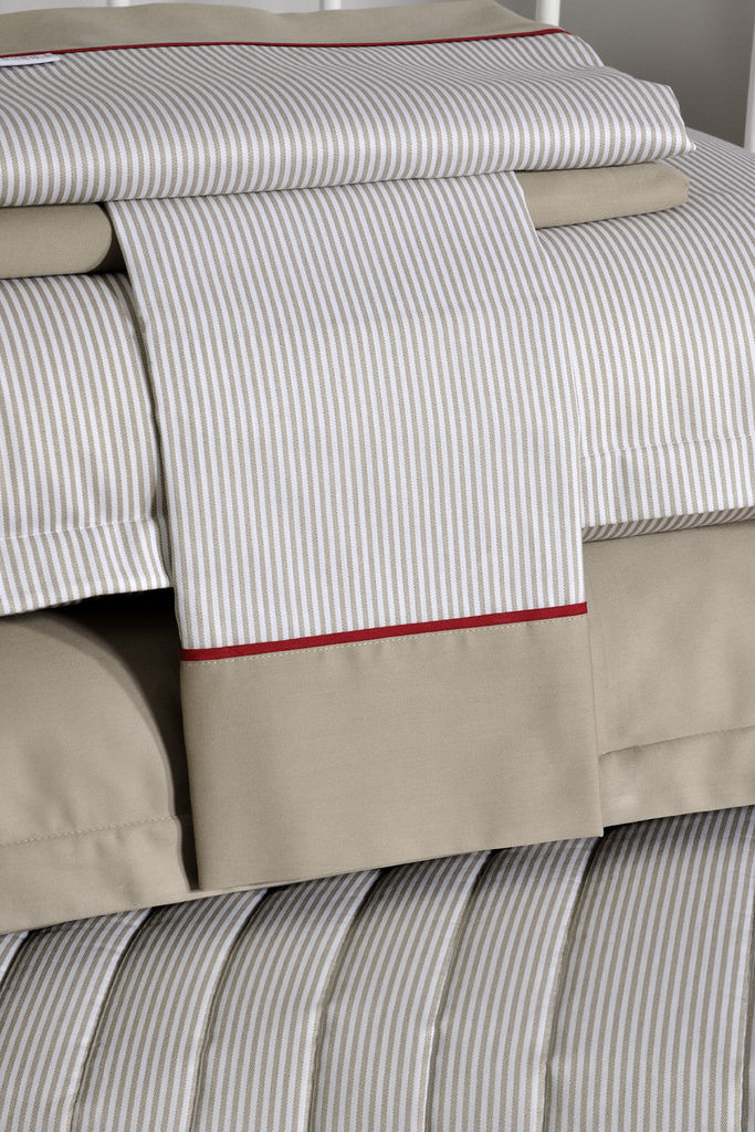 STRIPES BEIGE S702 Set Çarçafi Zarf Dopio