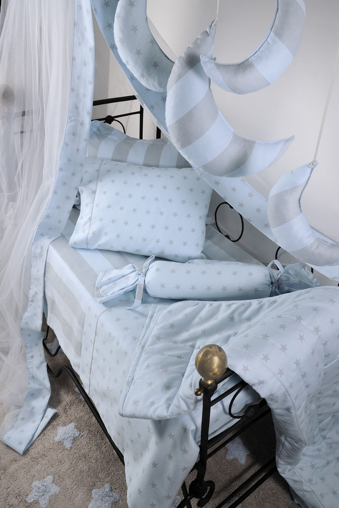 BLUE STARS DES.672 Set Çarçafi për Bebe