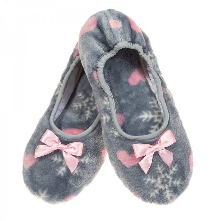 Balerina  GRAY WITH HEARTS VELVET 911-21