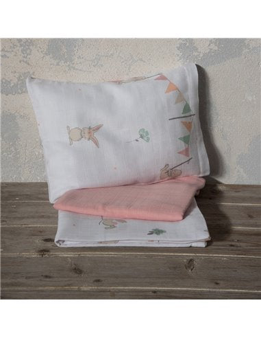 BUNNY LOVE Set Çarçafi për Bebe